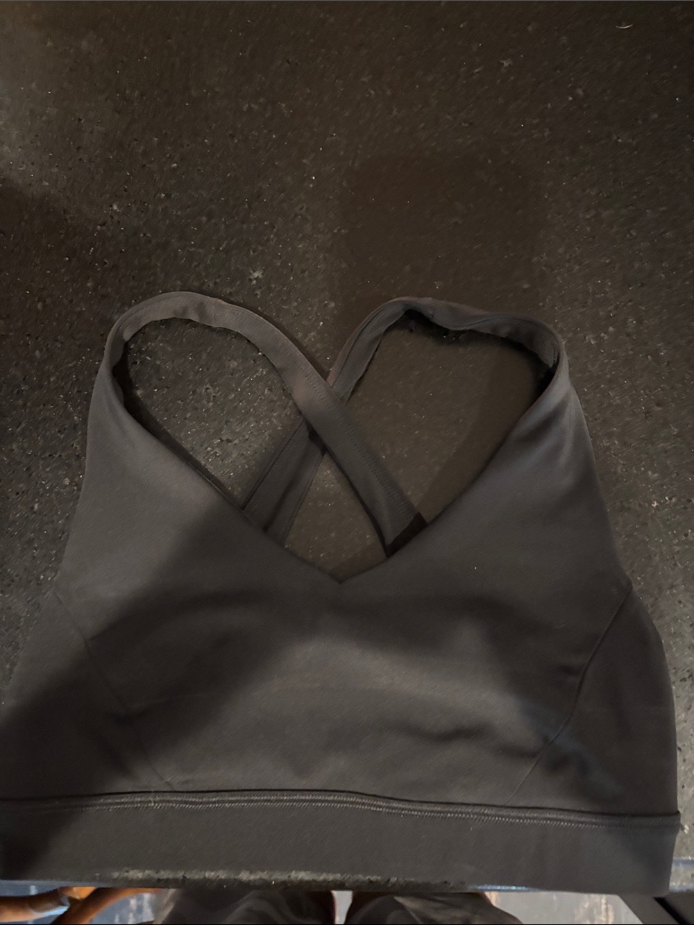 Lululemon Black Cross-Back sports bra